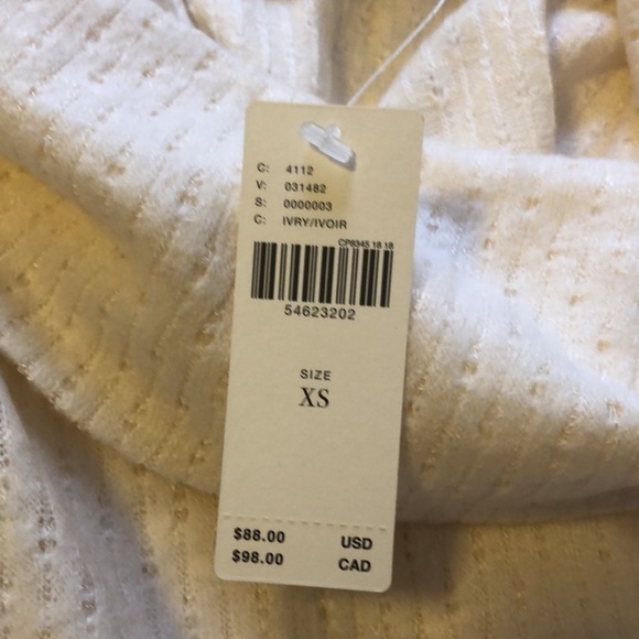 ❤️ XS ❤️ NWT Anthro Pullover Sweater Cowl Neck Ribbed Ruffled Layer​ - Picture 5 of 7
